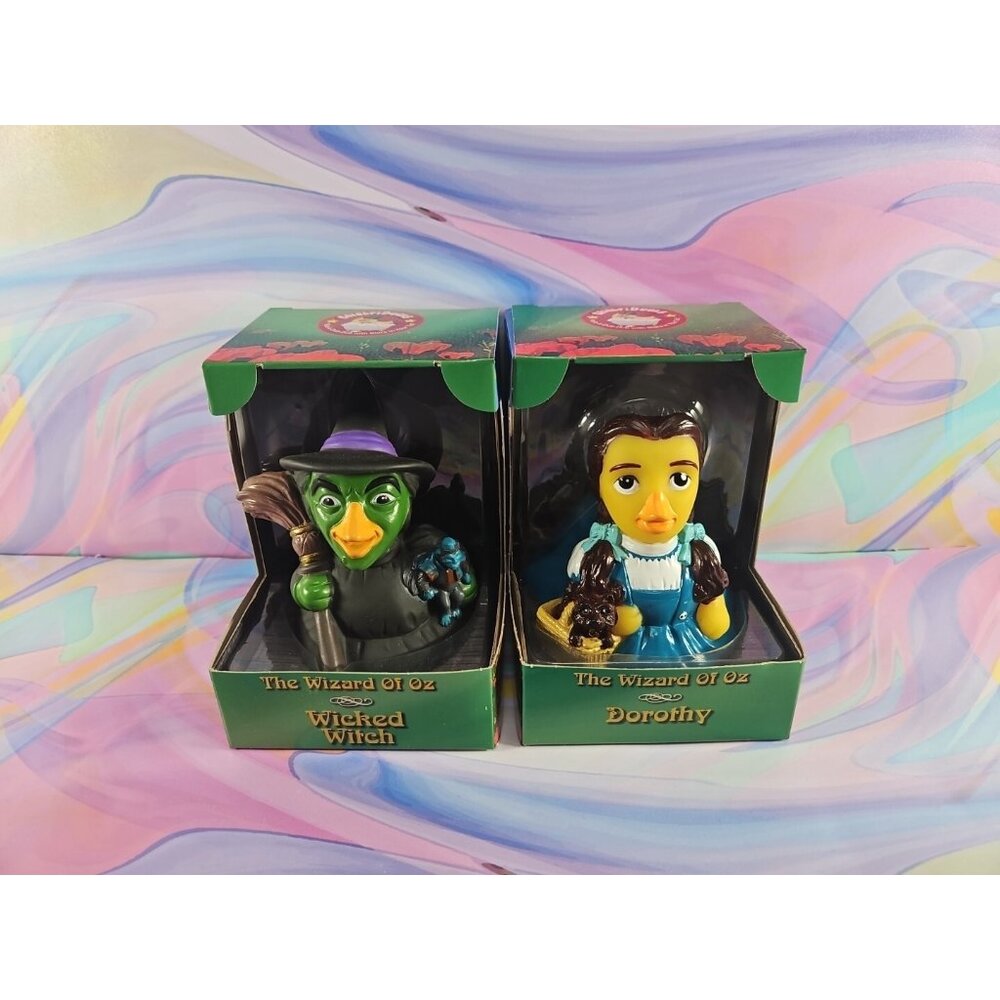 Celebriducks Wizard of Oz Set of 2 Rubber Ducks Wicked Witch, Dorothy New